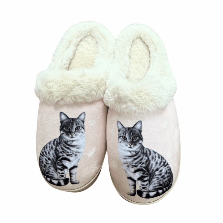 Silver Tabby Cat Snuggs Slipper - Comfy - Pet lovers - Premium houseshoes from E&S Pets - Just $24.95! Shop now at Pat's Monograms