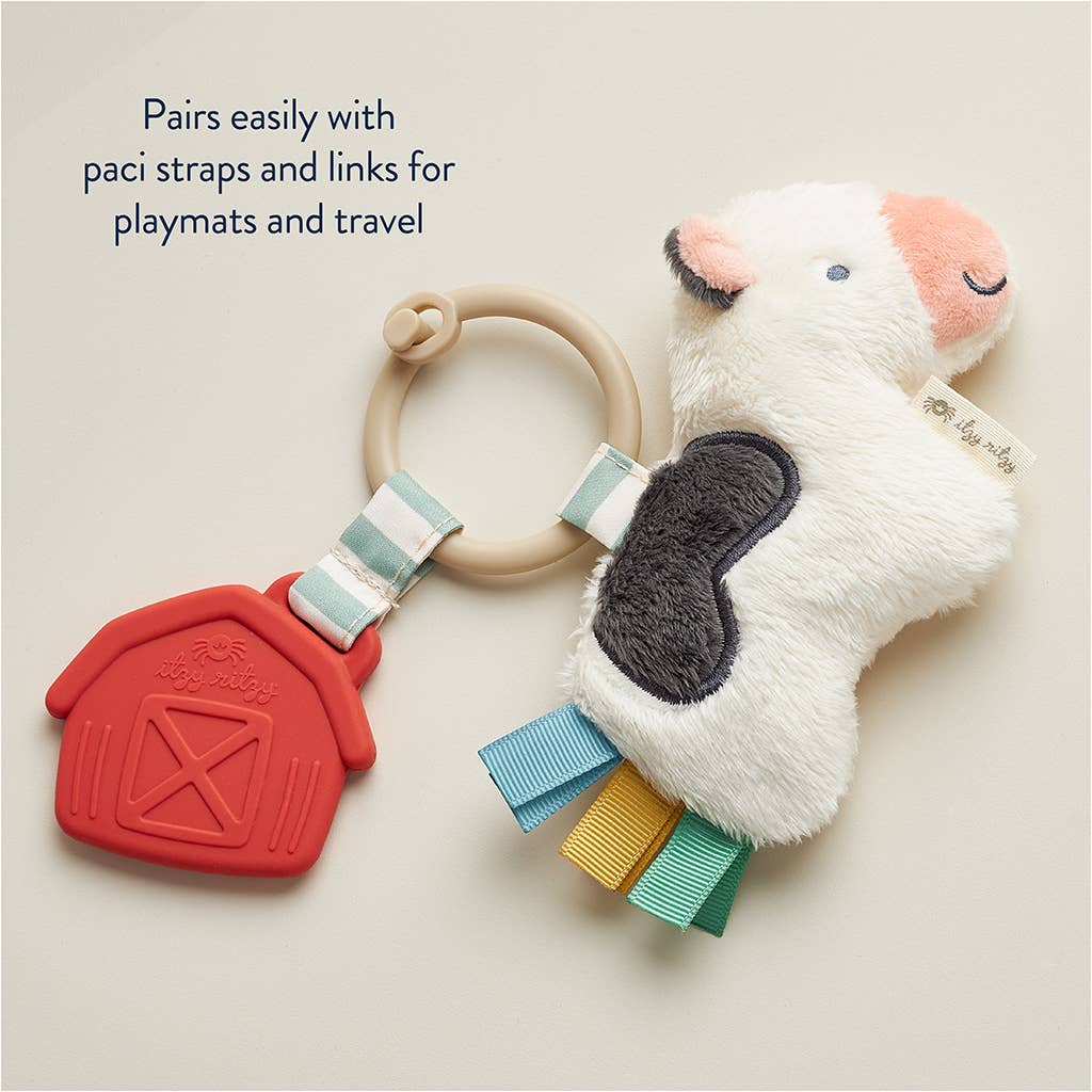 Itzy Pal Cow - Premium teethers from Itzy Ritzy - Just $9.95! Shop now at Pat's Monograms