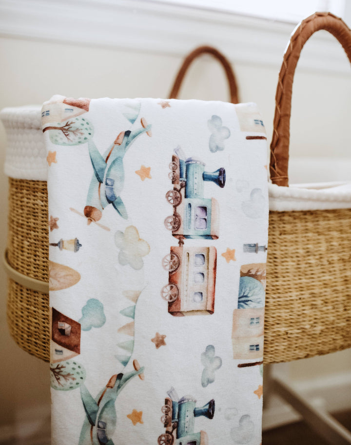 Premium Baby & Toddler Minky Blanket - Planes, Trains, Autom - Premium  from Honey Lemonade - Just $45! Shop now at Pat's Monograms