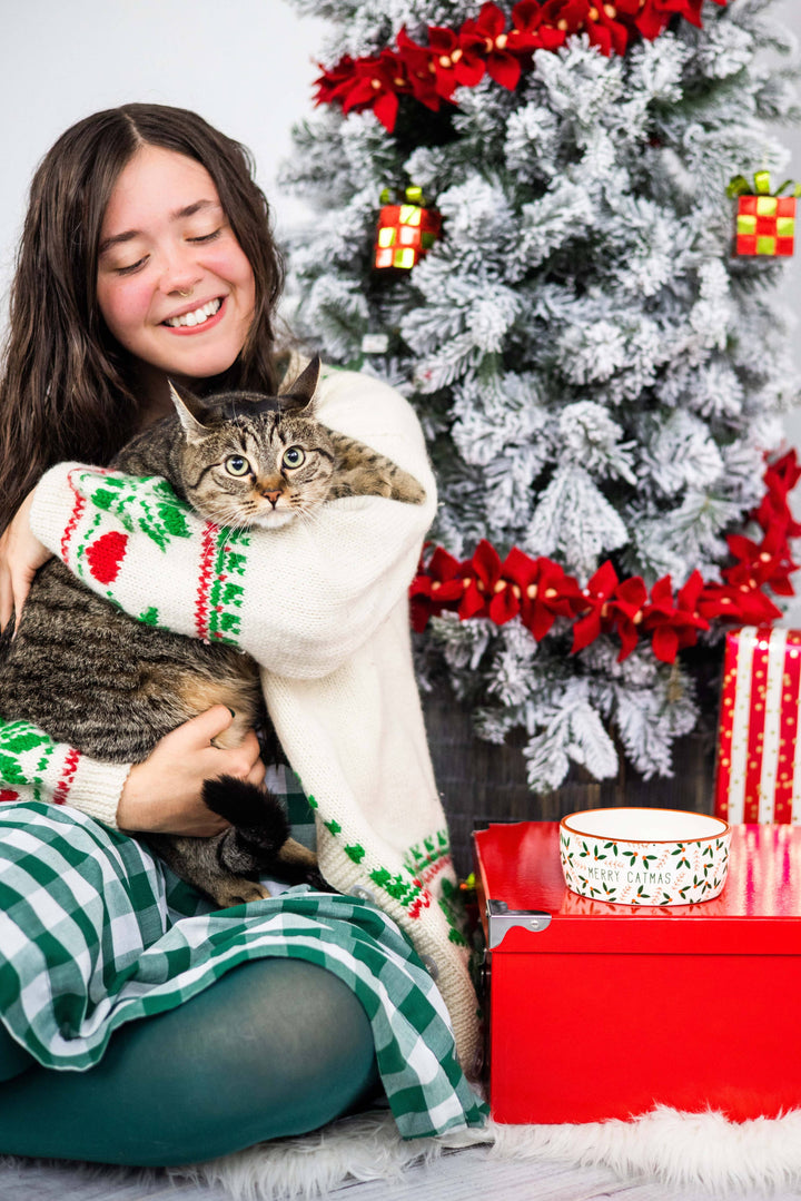 Merry Catmas, Cat Holiday And Christmas Feeding Bowl - Premium Pet Accessories from Pearhead - Just $8.95! Shop now at Pat's Monograms