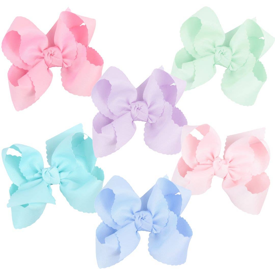 SCALLOPED EDGE BOW - Premium Hair Bows from Beyond Creations, LLC - Just $9.95! Shop now at Pat's Monograms