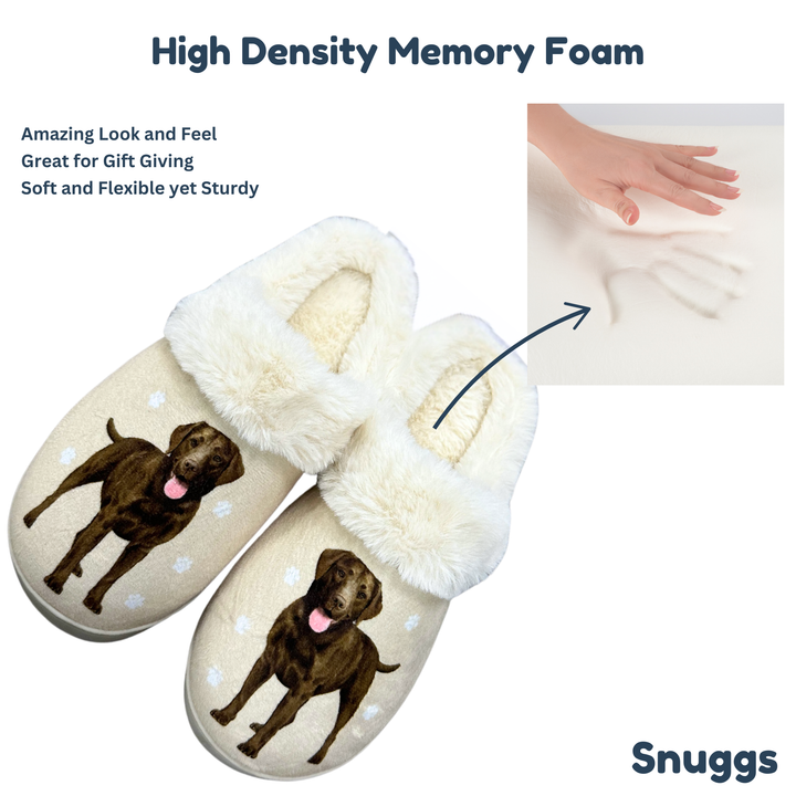 Labrador Chocolate Snuggs Slippers - Premium Slippers from E&S Pets - Just $24.95! Shop now at Pat's Monograms