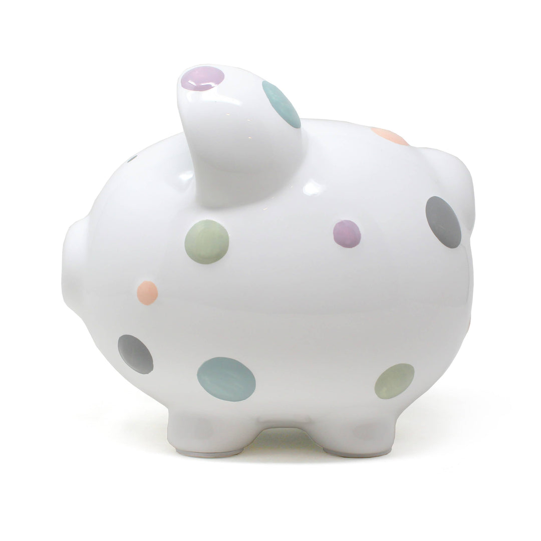 Pastel Multi Dot Bank - Premium  from Child To Cherish® - Just $38.95! Shop now at Pat's Monograms