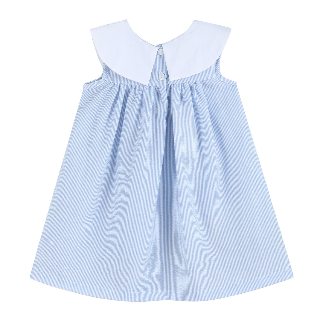 Blue Bunnies Seersucker Yoke Dress - Premium Baby & Toddler Dresses from Lil Cactus - Just $39.95! Shop now at Pat's Monograms