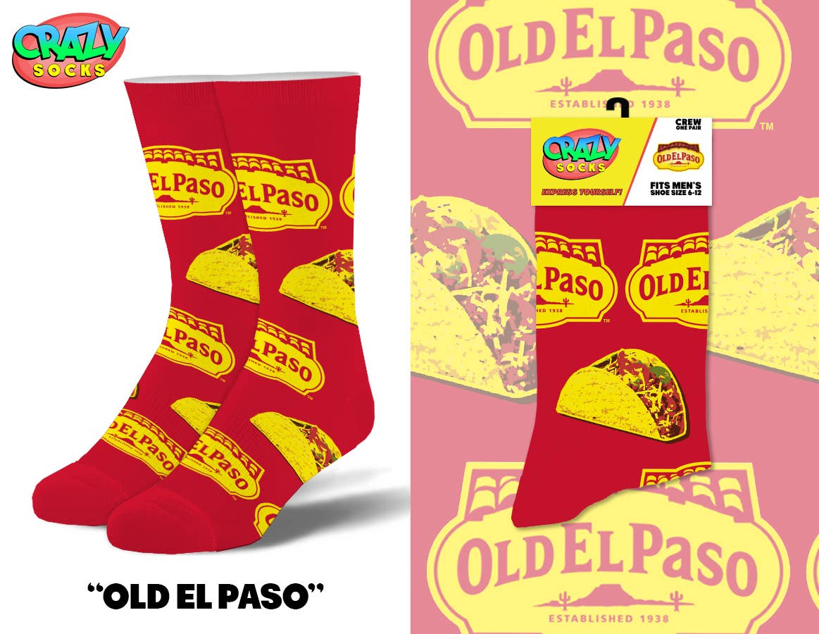 OLD EL PASO CRAZY SOCKS - Premium Socks from Crazy Socks - Just $8! Shop now at Pat's Monograms