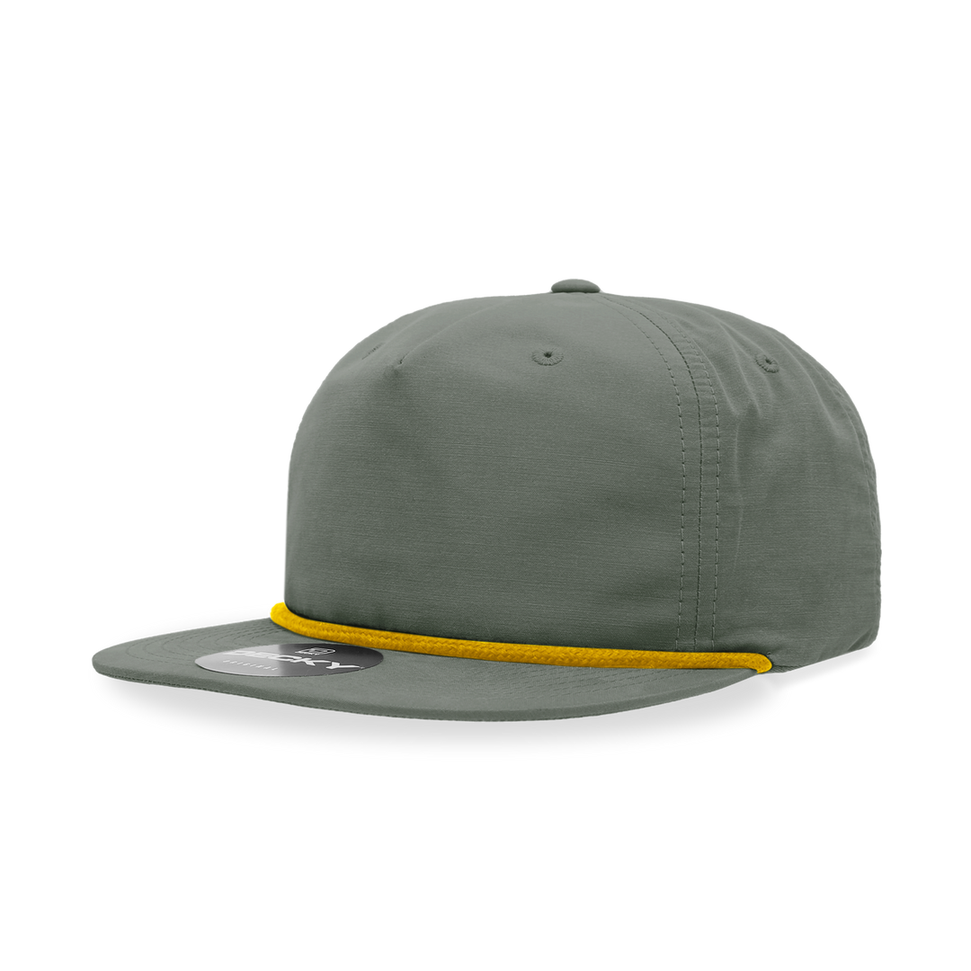 Decky 6032 Classic Rope Cap, 5 Panel Flat Bill Hat, Snapback - Premium Caps from The Park Wholesale - Just $14.95! Shop now at Pat's Monograms
