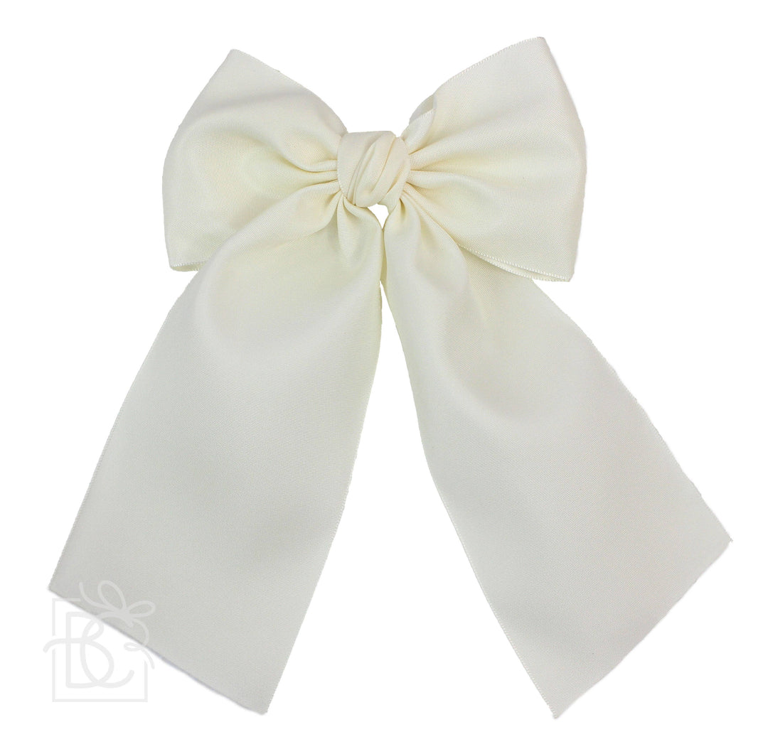 Matte Satin Longtail Hair Bow with Euro Knot - Premium Hairbows from Beyond Creations, LLC - Just $19.95! Shop now at Pat's Monograms