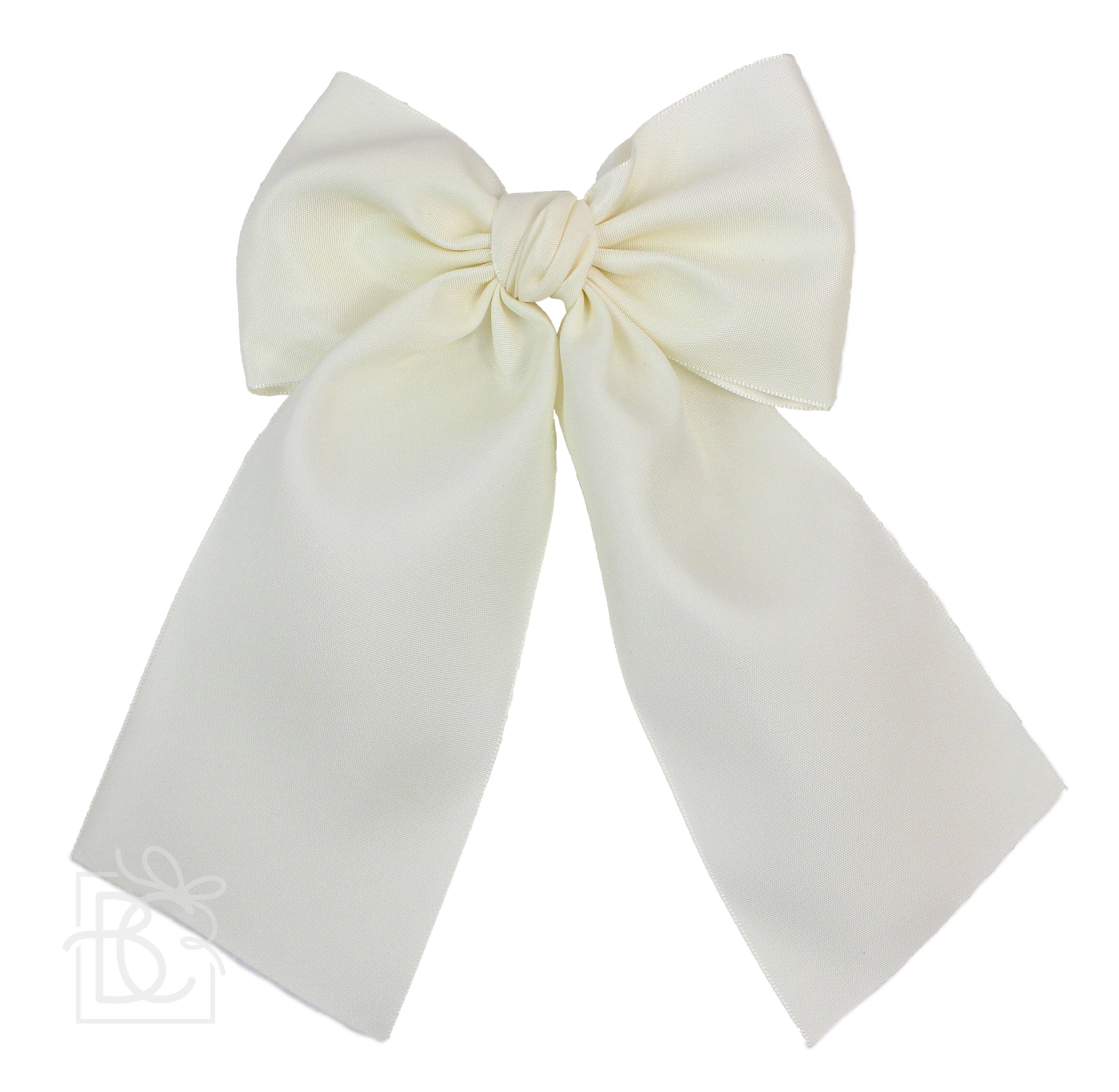 Matte Satin Longtail Hair Bow with Euro Knot - Premium Hairbows from Beyond Creations, LLC - Just $19.95! Shop now at Pat's Monograms