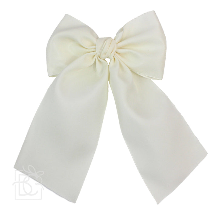 Matte Satin Longtail Hair Bow with Euro Knot - Premium Hairbows from Beyond Creations, LLC - Just $19.95! Shop now at Pat's Monograms