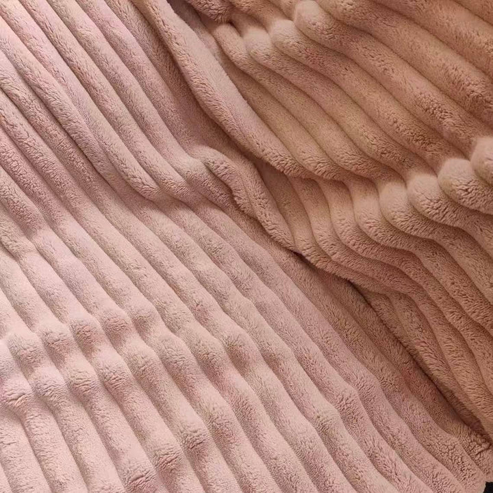 Stripe Fleece Throw – Ultra Plush Ribbed Blanket with 1.6" Wide Channel Texture - Premium blankets from FLUFFERY - Just $37.50! Shop now at Pat's Monograms