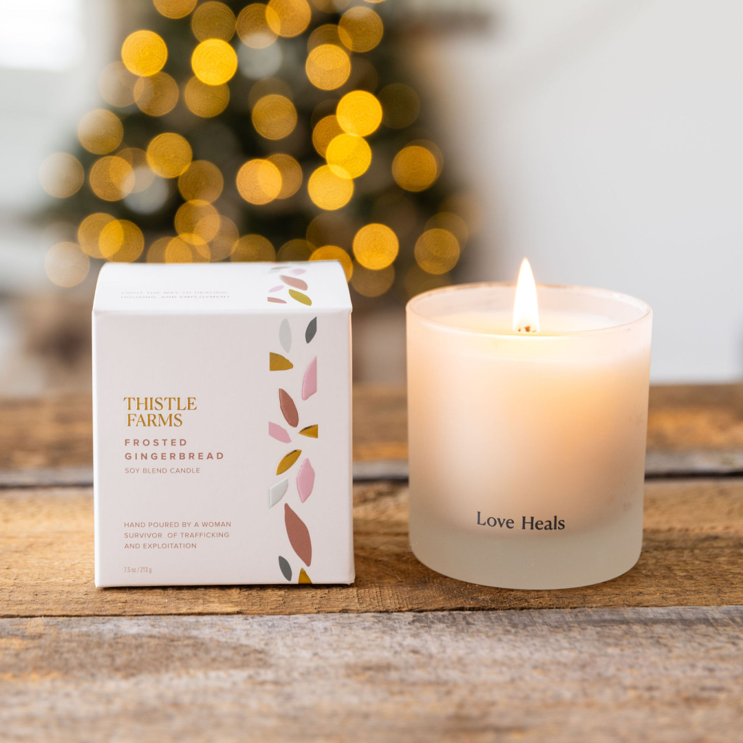 Frosted Gingerbread Holiday Candle | Ginger Spice Vanilla - Premium candles from Thistle Farms - Just $32! Shop now at Pat's Monograms
