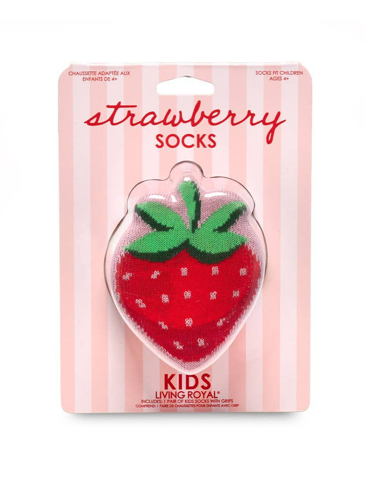 3D Packaged Crew Socks - Kids - Strawberry - Pink - Premium socks from Living Royal - Just $9.95! Shop now at Pat's Monograms