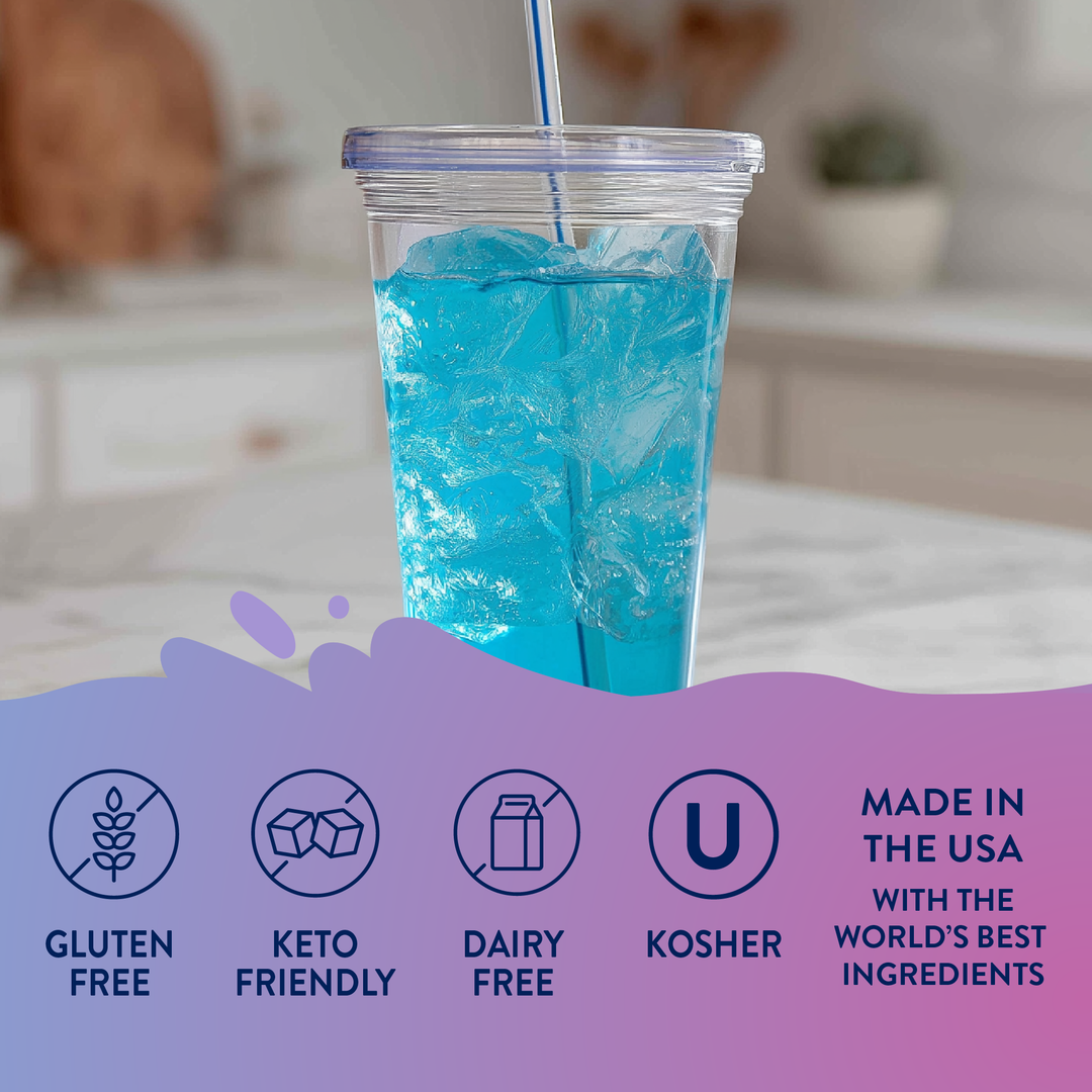 Sugar Free Mermaid Hydration Syrup with Electrolytes 375 ml - Premium drink mix from Jordan's Skinny Mixes - Just $7.95! Shop now at Pat's Monograms