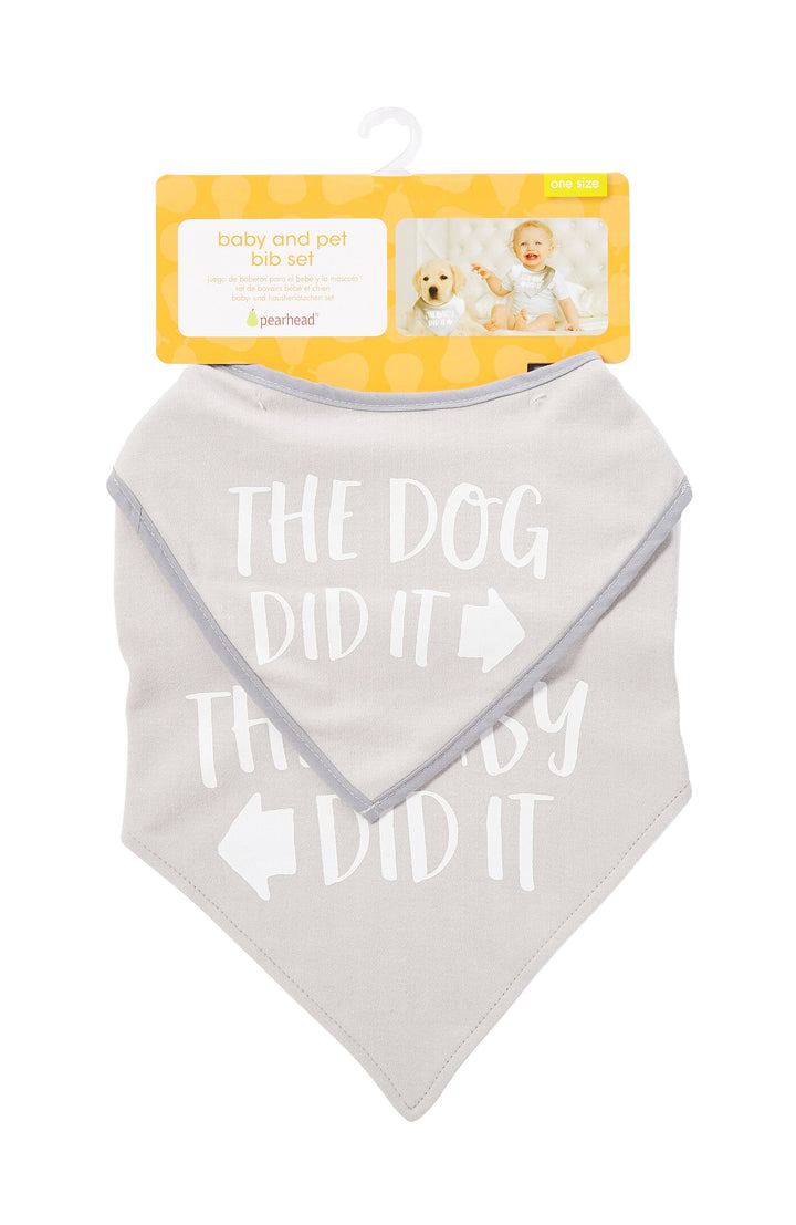 Baby And Pet Bib Set - Premium Baby Gift Sets from Pearhead - Just $12.95! Shop now at Pat's Monograms