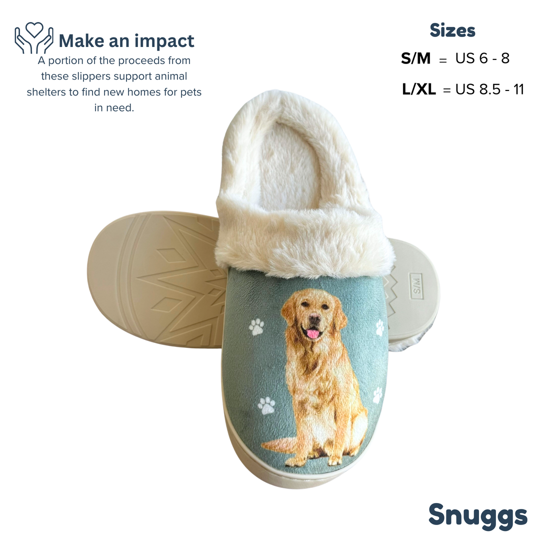 Golden Retriever Snuggs Slippers - Premium Slippers from E&S Pets - Just $24.95! Shop now at Pat's Monograms