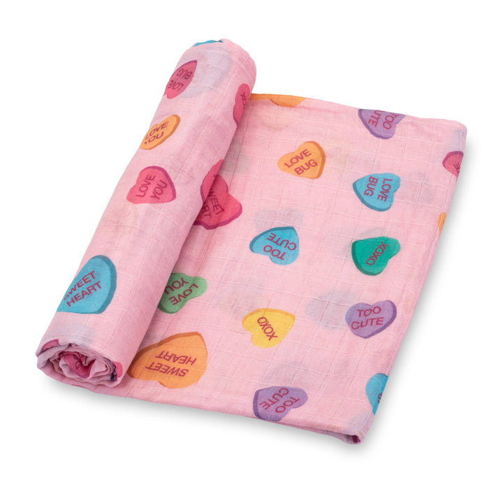 Love Notes Valentine Holiday Theme Baby Swaddle Blanket - Premium Swaddle from LollyBanks - Just $19.95! Shop now at Pat's Monograms