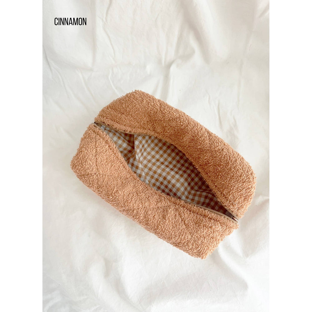 Regular Size Make Up Bag - TERRY: ONE SIZE / ALMOND - Premium  from LoveLina - Just $16! Shop now at Pat's Monograms