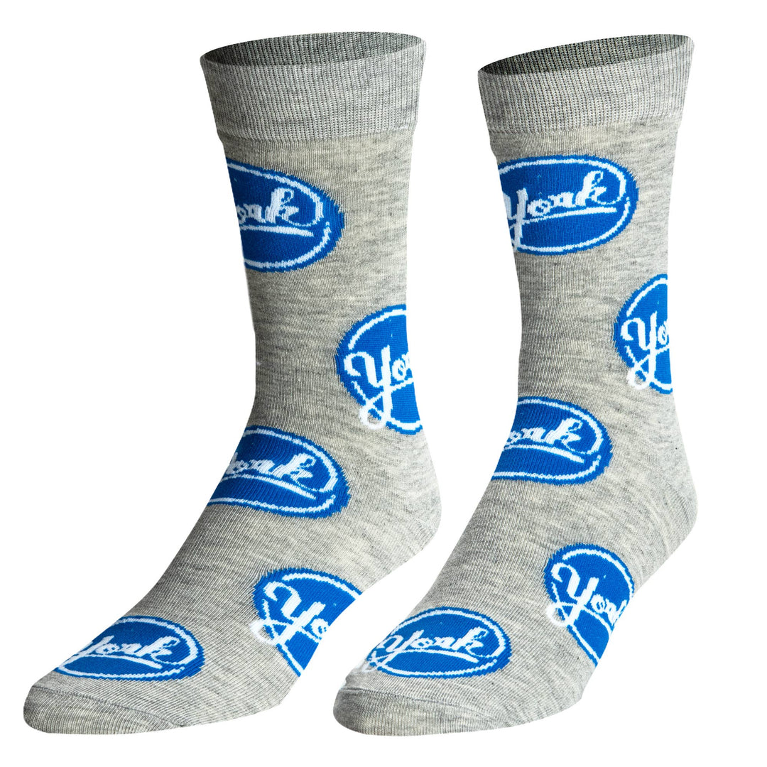 York Logo - Mens Crew Folded - Premium socks from Crazy Socks - Just $7! Shop now at Pat's Monograms