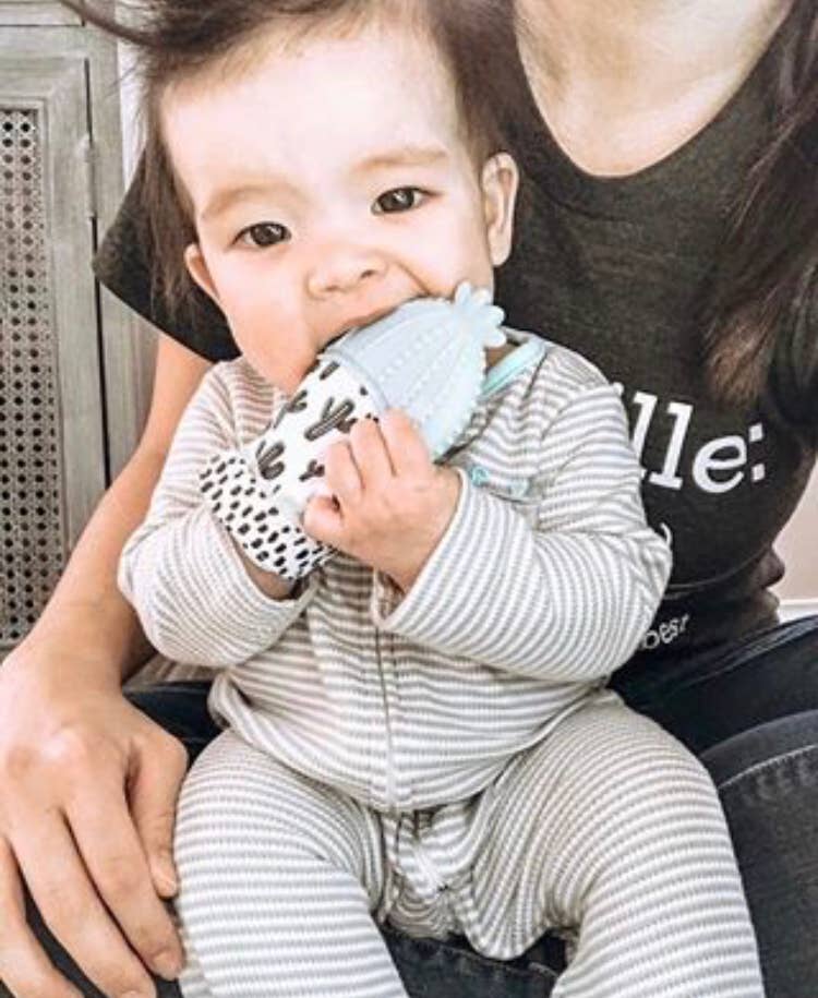 Cactus Itzy Mitt™ Silicone Teething Mitts - Premium Baby Soothers from Itzy Ritzy - Just $8.95! Shop now at Pat's Monograms