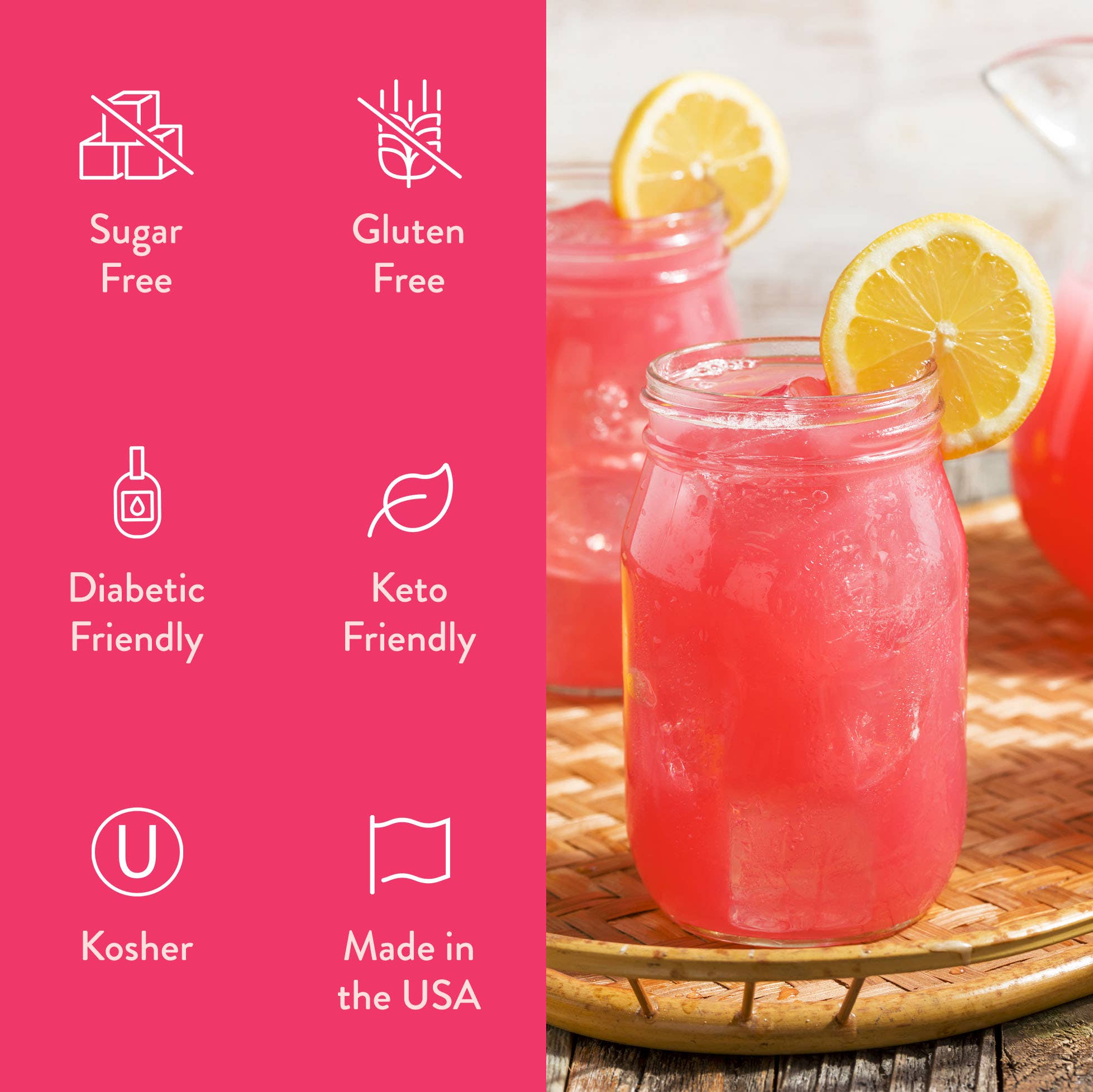 Strawberry Pink Lemonade Syrup Concentrate - Premium drink mix from Jordan's Skinny Mixes - Just $9.59! Shop now at Pat's Monograms
