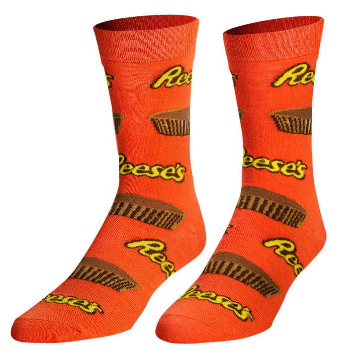 Reese's Cups  - Mens Crew Folded - Premium socks from Crazy Socks - Just $7! Shop now at Pat's Monograms