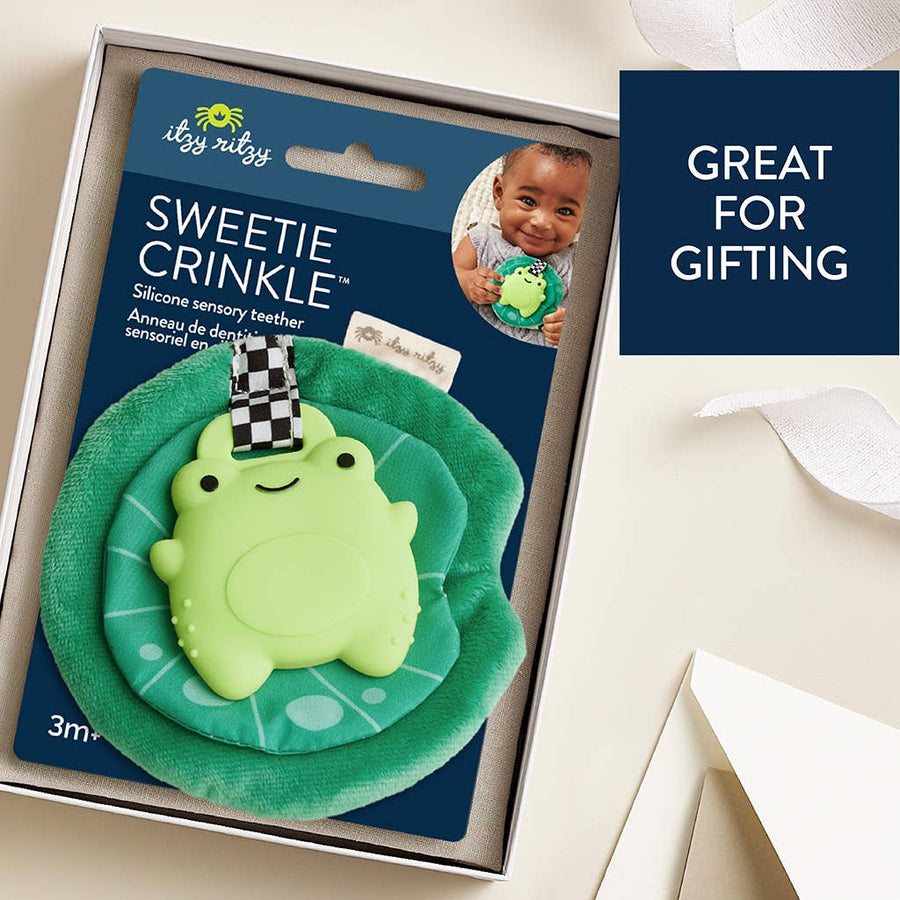 Frog Sweetie Crinkle™ - Premium teethers from Itzy Ritzy - Just $9.95! Shop now at Pat's Monograms