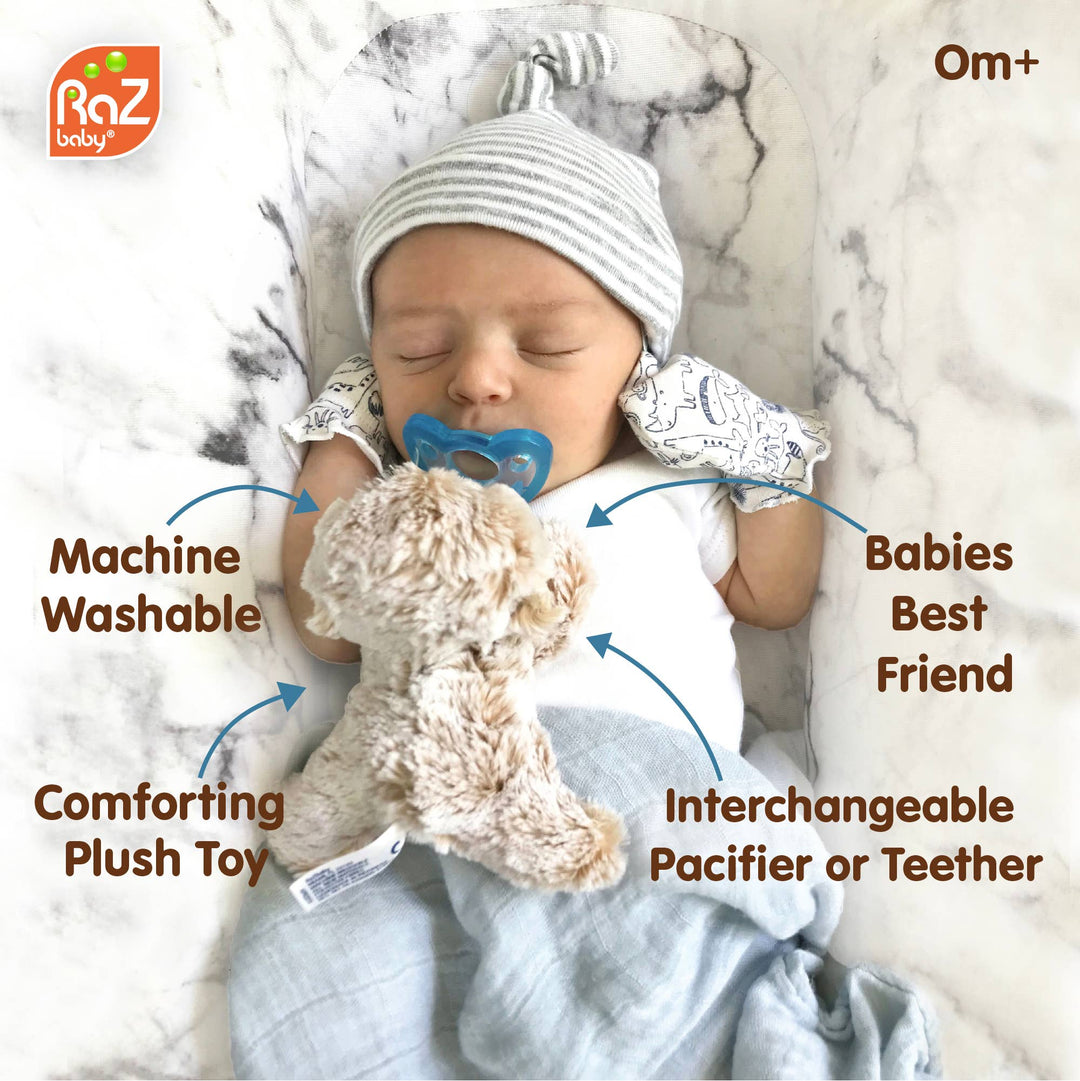 RaZbuddy Bobby Bear Paci/Teether Holder - Premium Baby Accessories from RaZbaby - Just $13.99! Shop now at Pat's Monograms