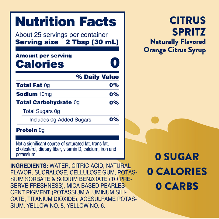 Sugar Free Citrus Spritz Syrup - Limited Time Offer - Premium syrup from Jordan's Skinny Mixes - Just $9.59! Shop now at Pat's Monograms