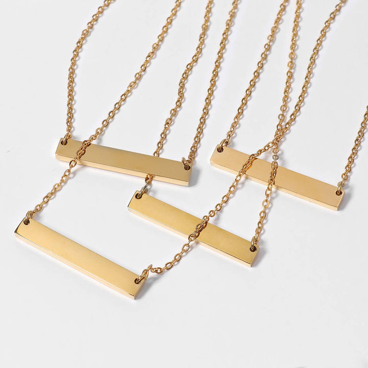 Stainless Steel Blank Bar Necklace - Premium Jewelry from WJW - Just $24.95! Shop now at Pat's Monograms