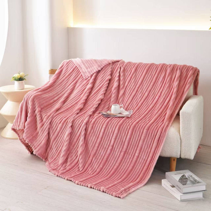 Plush Throw – Ultra Soft Ribbed Blanket Texture - Premium blankets from FLUFFERY - Just $37.50! Shop now at Pat's Monograms