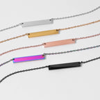 Stainless Steel Blank Bar Necklace - Premium Jewelry from WJW - Just $24.95! Shop now at Pat's Monograms