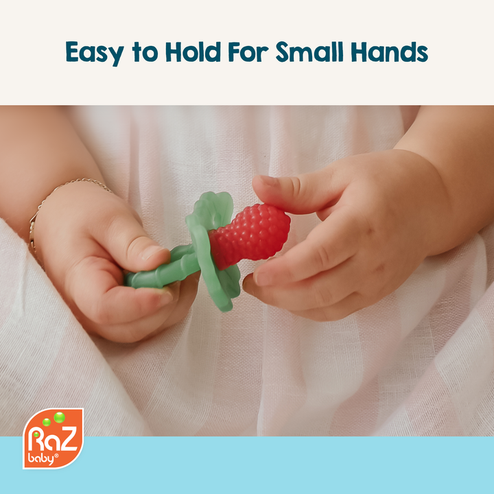 RaZberry Silicone Teether - Blue Moon - Premium Baby Soothers from RaZbaby - Just $5.95! Shop now at Pat's Monograms