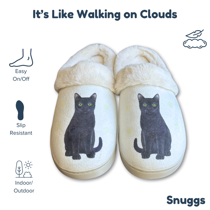 Black Cat Snuggs Slippers - Premium Slippers from E&S Pets - Just $24.95! Shop now at Pat's Monograms