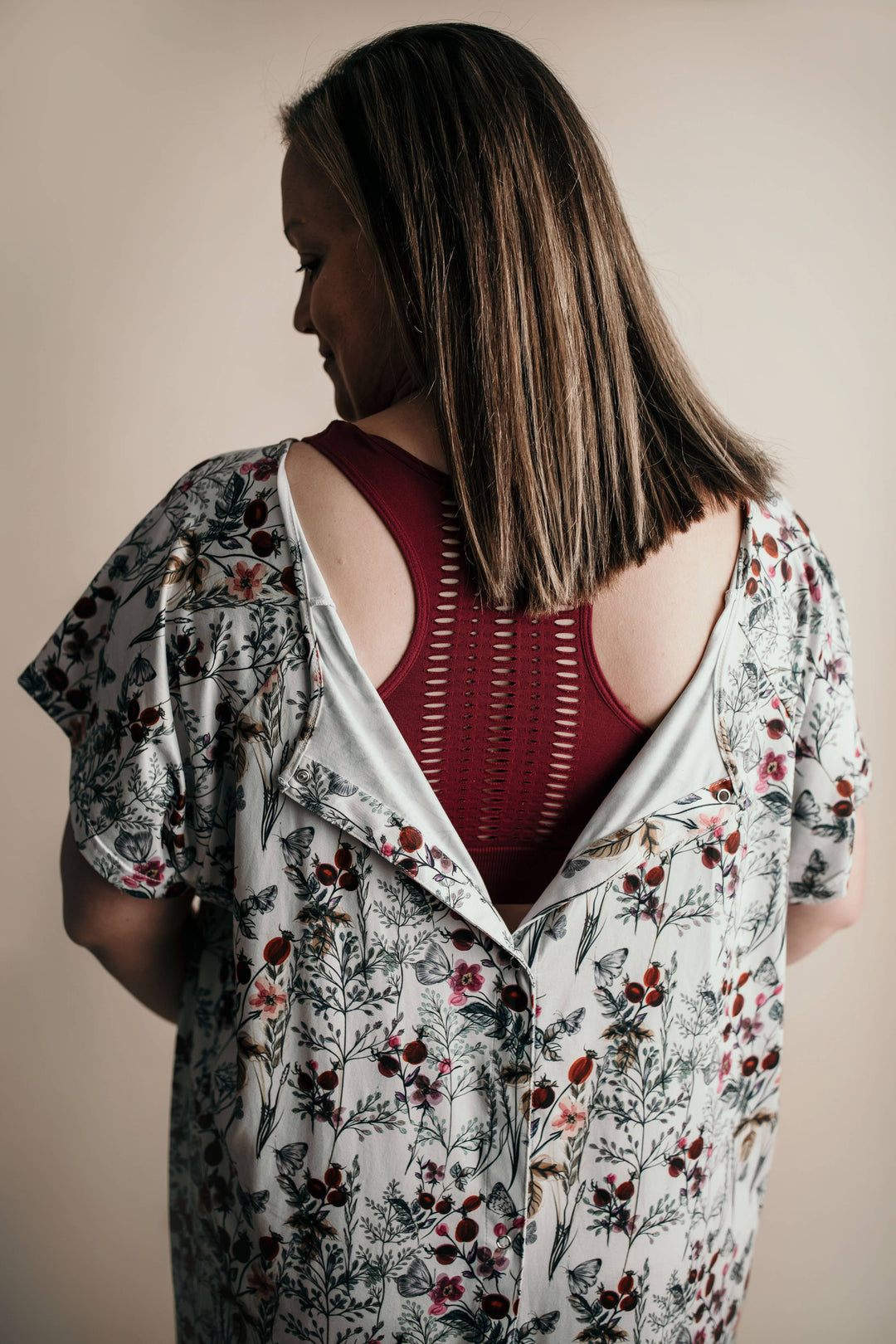 Floral Mommy Labor and Delivery/ Nursing Gown - Premium Maternity Clothing from Three Little Tots - Just $36.95! Shop now at Pat's Monograms
