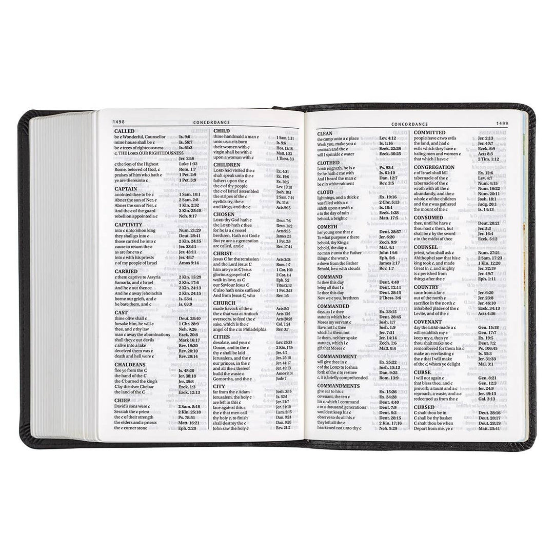 KJV Bible Compact LP Faux Leather, Black - Premium Bible from Christian Art Gifts - Just $24.99! Shop now at Pat's Monograms