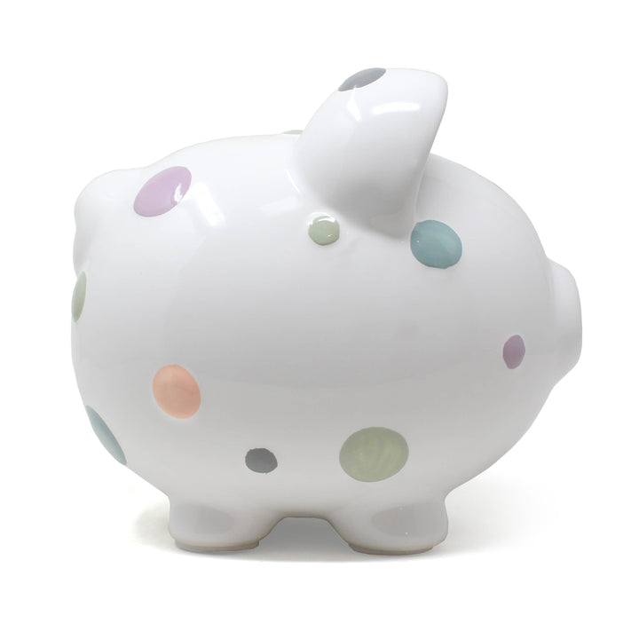 Pastel Multi Dot Bank - Premium  from Child To Cherish® - Just $38.95! Shop now at Pat's Monograms