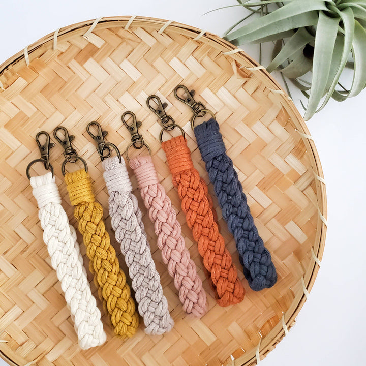 Braided Macrame Wristlet Keychain - Premium Accessories from Under The Pines Goods - Just $13.95! Shop now at Pat's Monograms