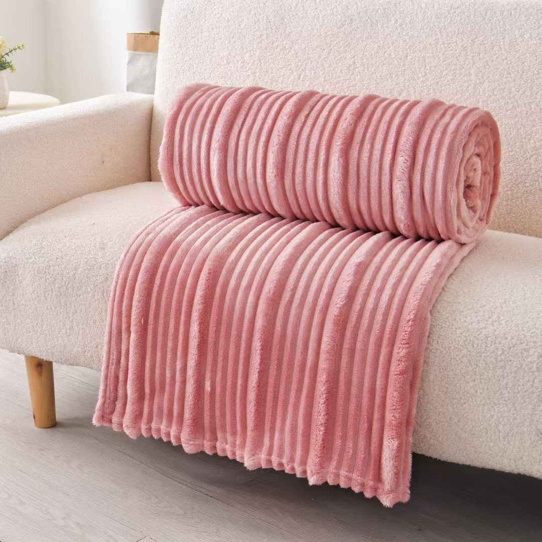 Plush Throw – Ultra Soft Ribbed Blanket Texture - Premium blankets from FLUFFERY - Just $37.50! Shop now at Pat's Monograms
