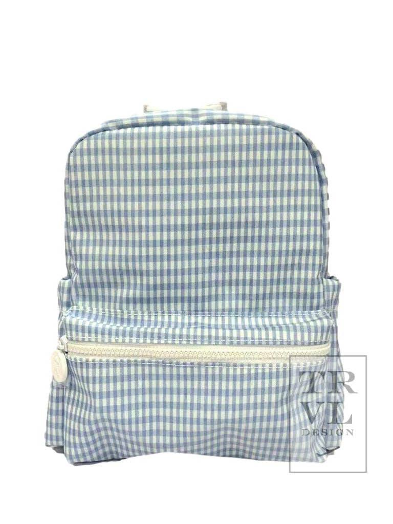 Mini Backer - Gingham Mist - Premium Backpack from TRVL Design - Just $47.95! Shop now at Pat's Monograms
