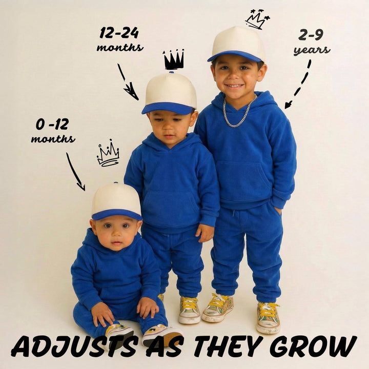 Kids/Baby Two Tone Vintage Cap - Royal Blue/Beige - Premium Trucker Cap from Funky Junque - Just $15.95! Shop now at Pat's Monograms
