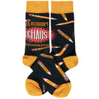 Classroom Chaos Socks - Premium Socks from Primitives by Kathy - Just $10.95! Shop now at Pat's Monograms