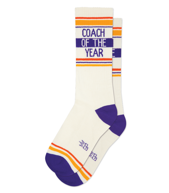 Coach Of The Year Gym Crew Socks - Premium Socks from Gumball Poodle - Just $12.95! Shop now at Pat's Monograms