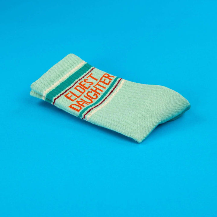Eldest Daughter Gym Crew Socks - Premium Socks from Gumball Poodle - Just $12.95! Shop now at Pat's Monograms
