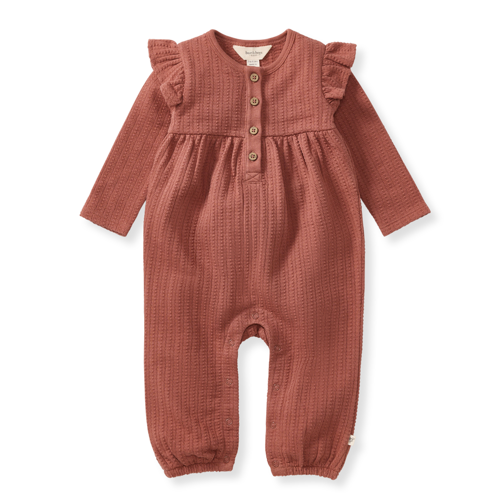 Dotted Rib Infant Jumpsuit - Premium Baby & Toddler Outfits from Burt's Bees Baby - Just $22.95! Shop now at Pat's Monograms