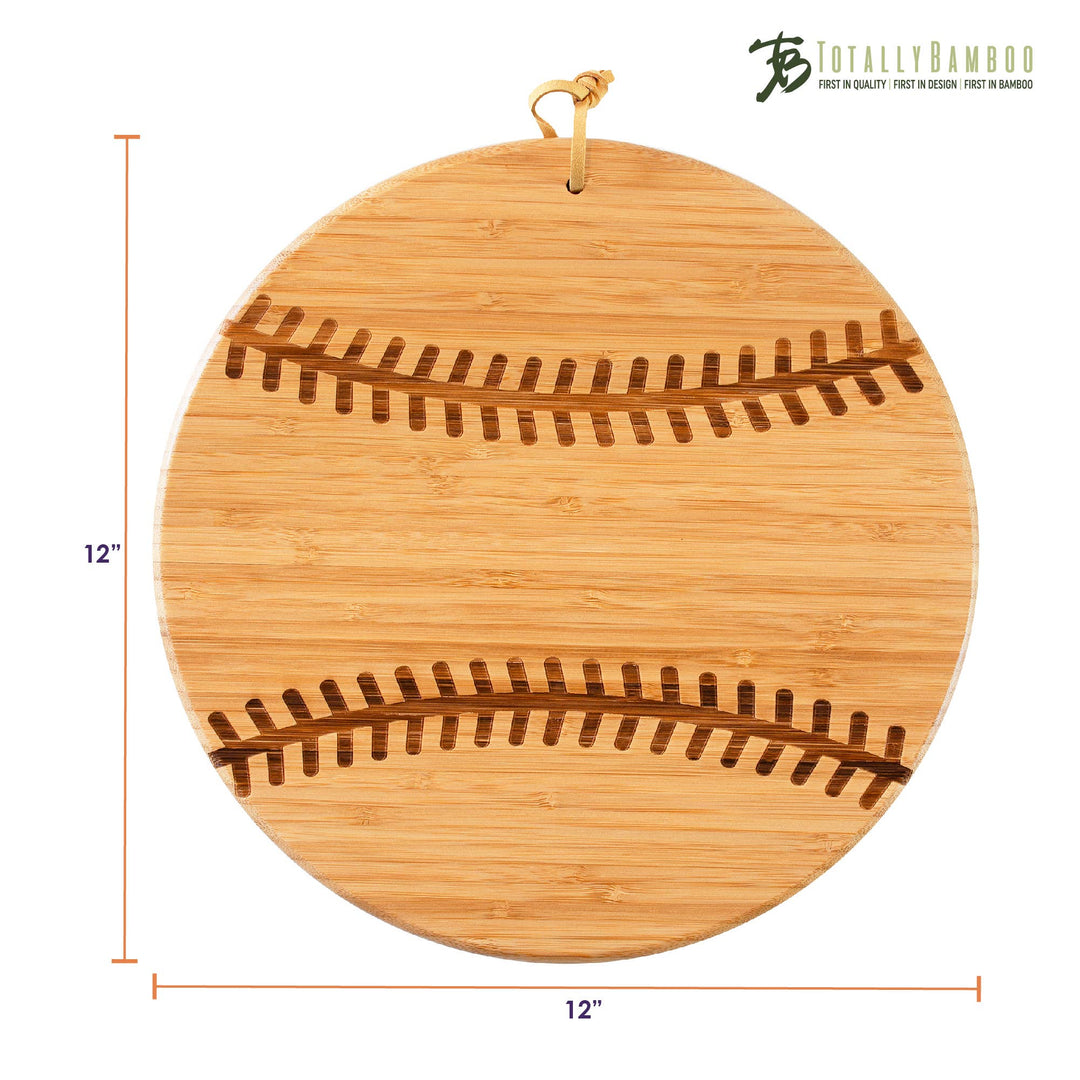 Baseball Shaped Cutting Board & Charcuterie Serving Tray - Premium Cutting Boards from Totally Bamboo - Just $22.95! Shop now at Pat's Monograms