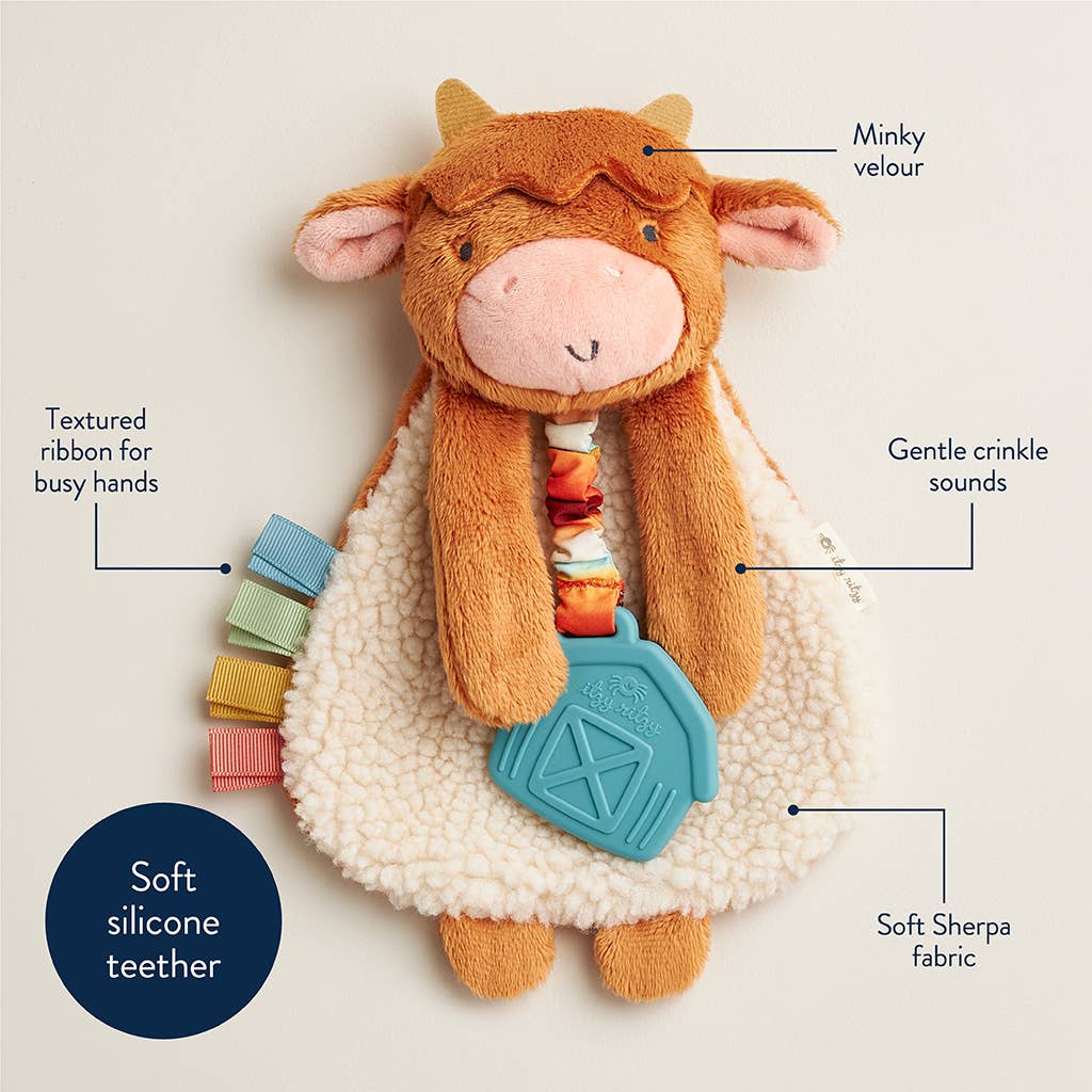 Highland Cow Itzy Friends Lovey™ Plush - Premium Baby Soothers from Itzy Ritzy - Just $13.95! Shop now at Pat's Monograms