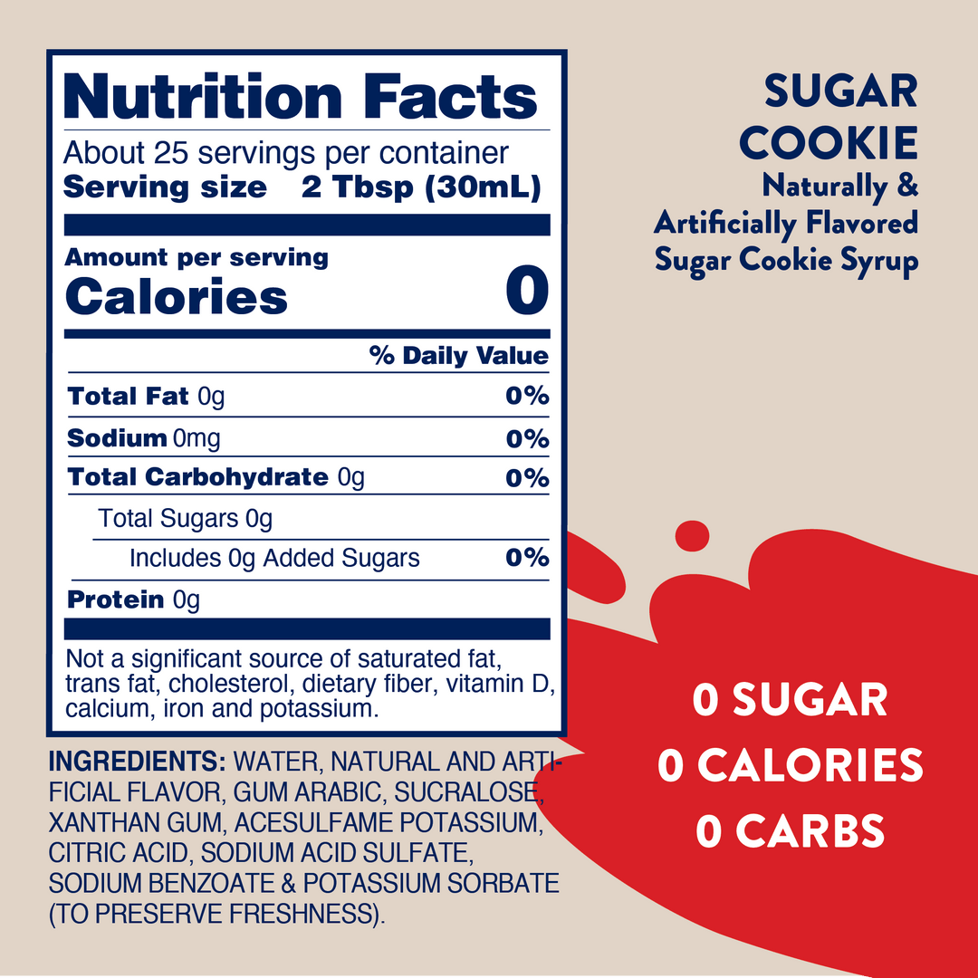 Sugar Free Sugar Cookie Syrup - Premium drink mix from Jordan's Skinny Mixes - Just $8.95! Shop now at Pat's Monograms