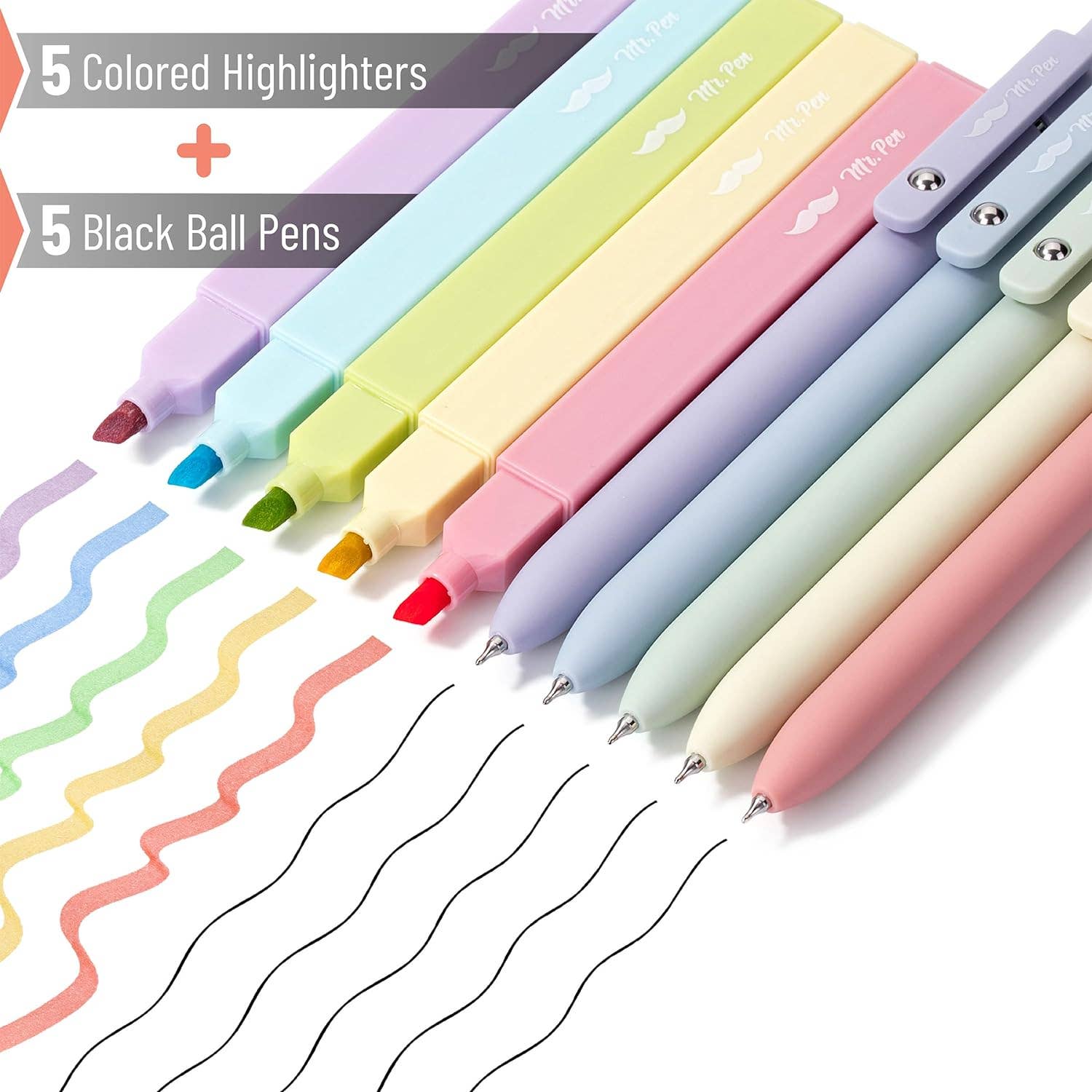 Mr. Pen Aesthetic Highlighters & Gel Pens Collection - Premium Art supplies from Mr. Pen - Just $10.95! Shop now at Pat's Monograms