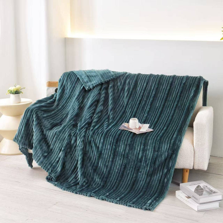 Plush Throw – Ultra Soft Ribbed Blanket Texture - Premium blankets from FLUFFERY - Just $37.50! Shop now at Pat's Monograms