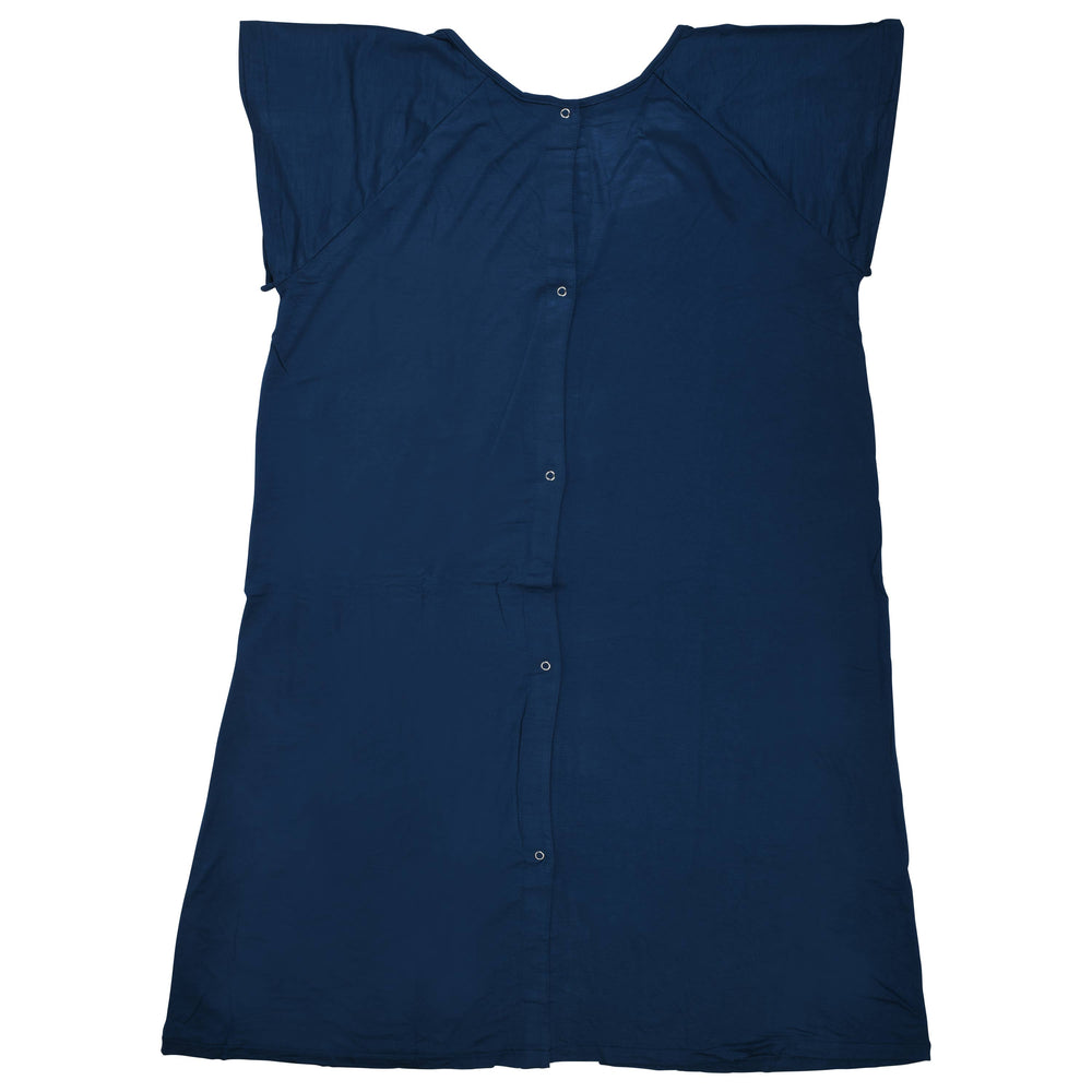 Navy Blue Maternity Mommy Labor and Delivery/ Nursing Gown - Premium nursing & Feeding from Three Little Tots - Just $36.95! Shop now at Pat's Monograms